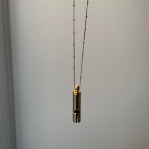 J. Crew Brass Whistle Necklace